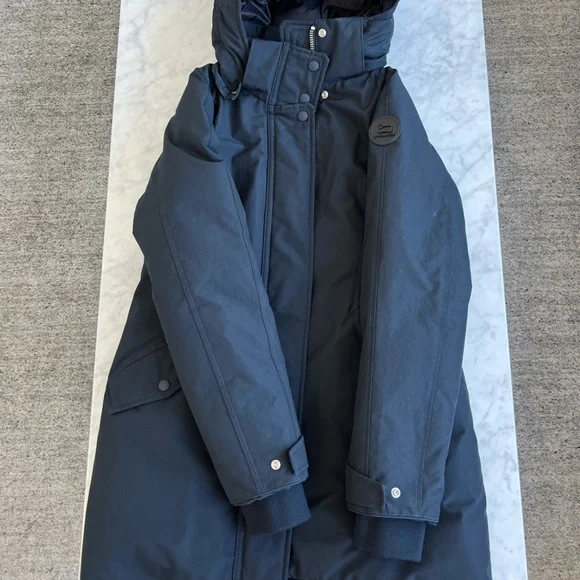 WOOLRICH Keating Long Parka in Ramar Cloth Dark Navy